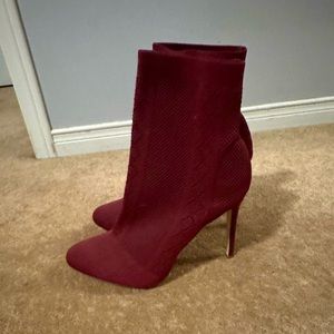 Burgundy booties from Just Fab